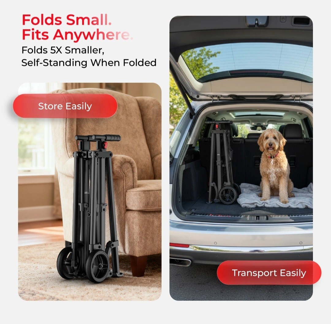 Rolloy Compact Master Walker Model ROSWW1 Ultra Lightweight Foldable Portable