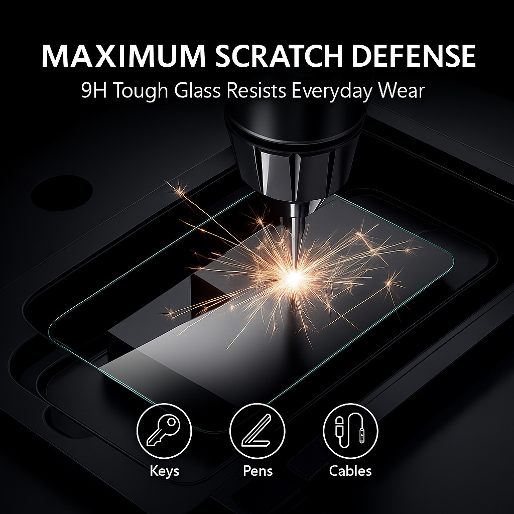 Burjme iPhone 16 Pro Max (5th Gen) Shatterproof Tempered Glass Screen Protector