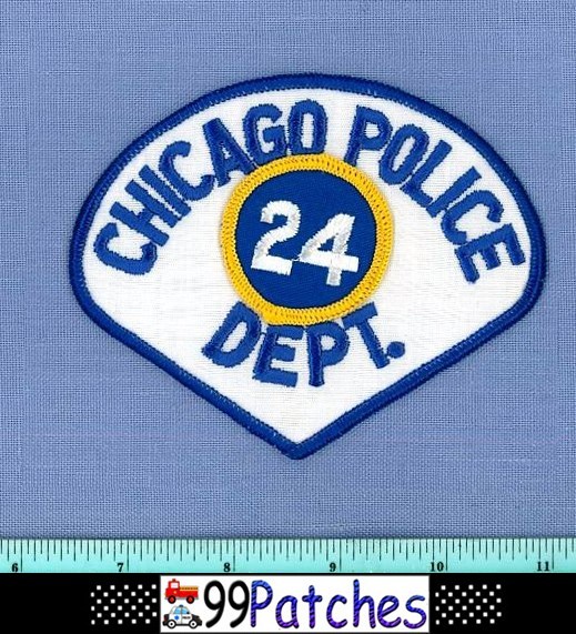CHICAGO POLICE DISTRICT  24  (Old Vintage) ILLINOIS Shoulder Patch 7M