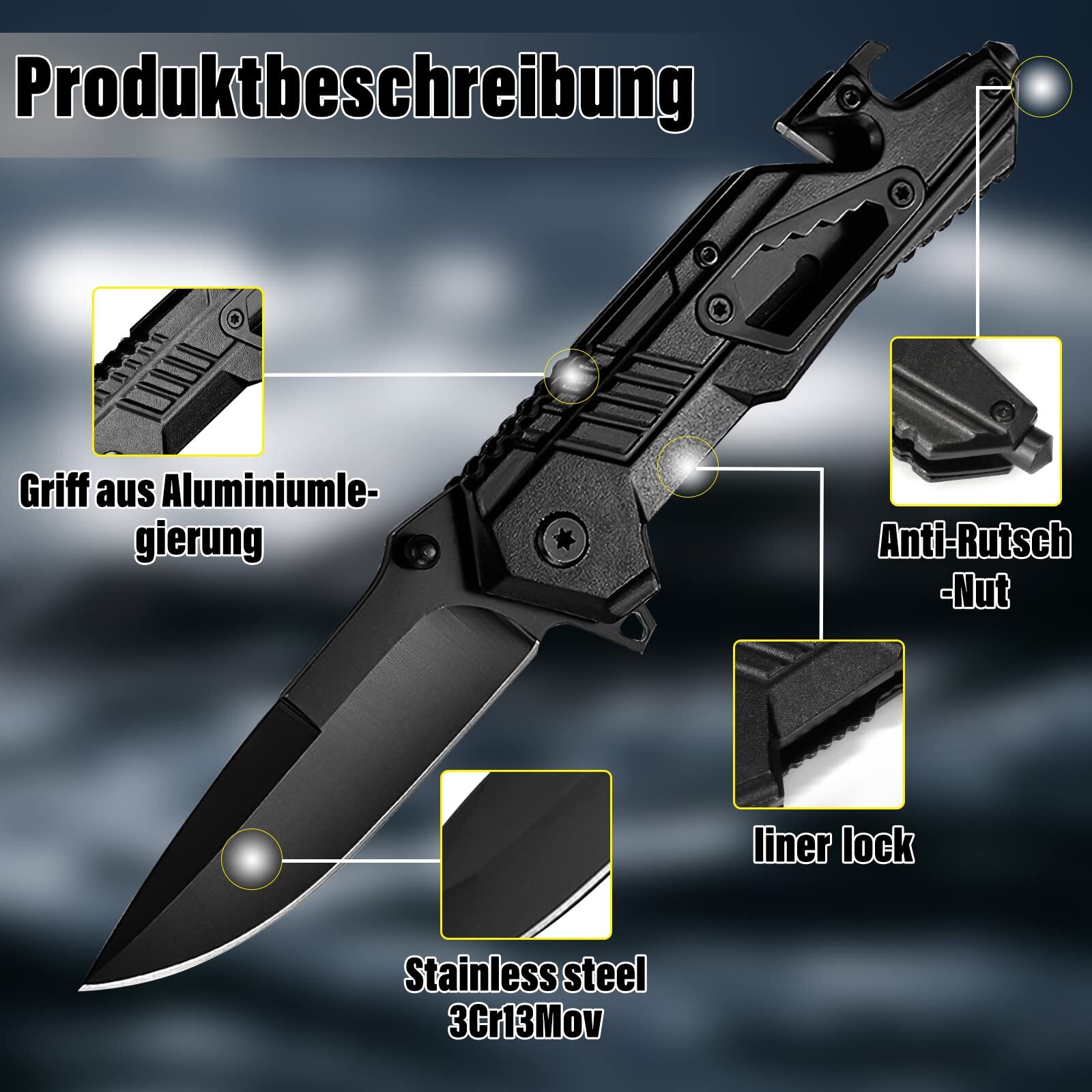 7.87" TAC FORCE SPRING OPEN ASSISTED TACTICAL FOLDING POCKET KNIFE Rescue Blade