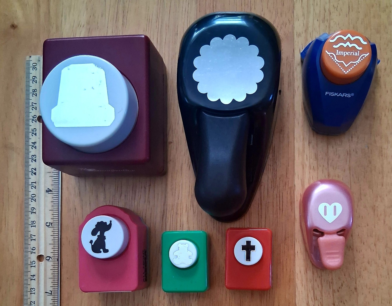SALE! Paper Punches Lot of 7 Scrapbooking & UNIQUE Craft Card Making FUN Tools!