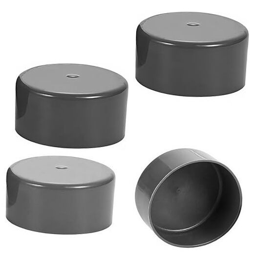 4 Pack Trailer Hub Grease Caps, 1.98" Wheel Bearing Dust Cover, Rubber Grease