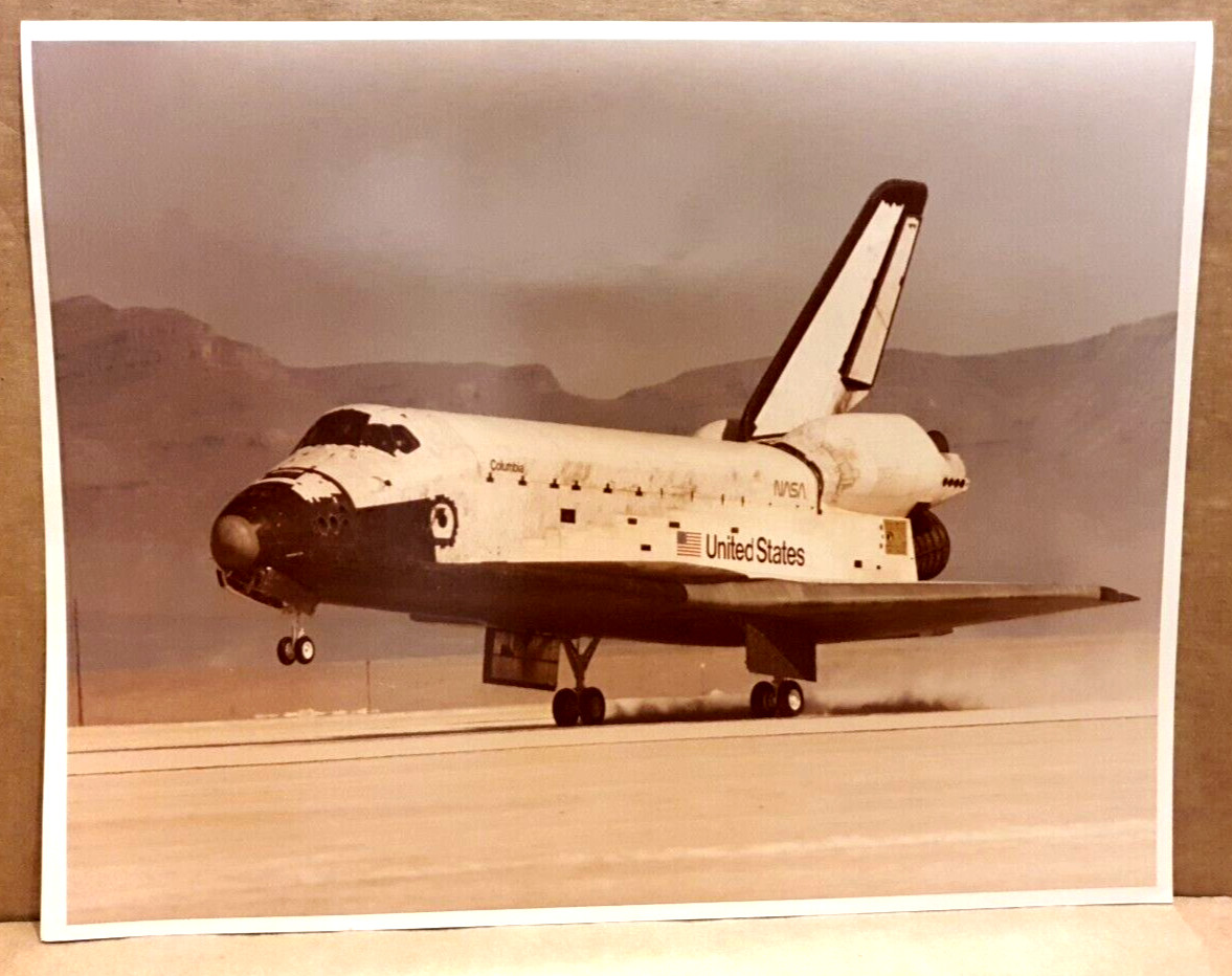 ORIGINAL Kodak NASA Shuttle Columbia STS-3 Landing WSMR Photo Picture 13.5"x11"