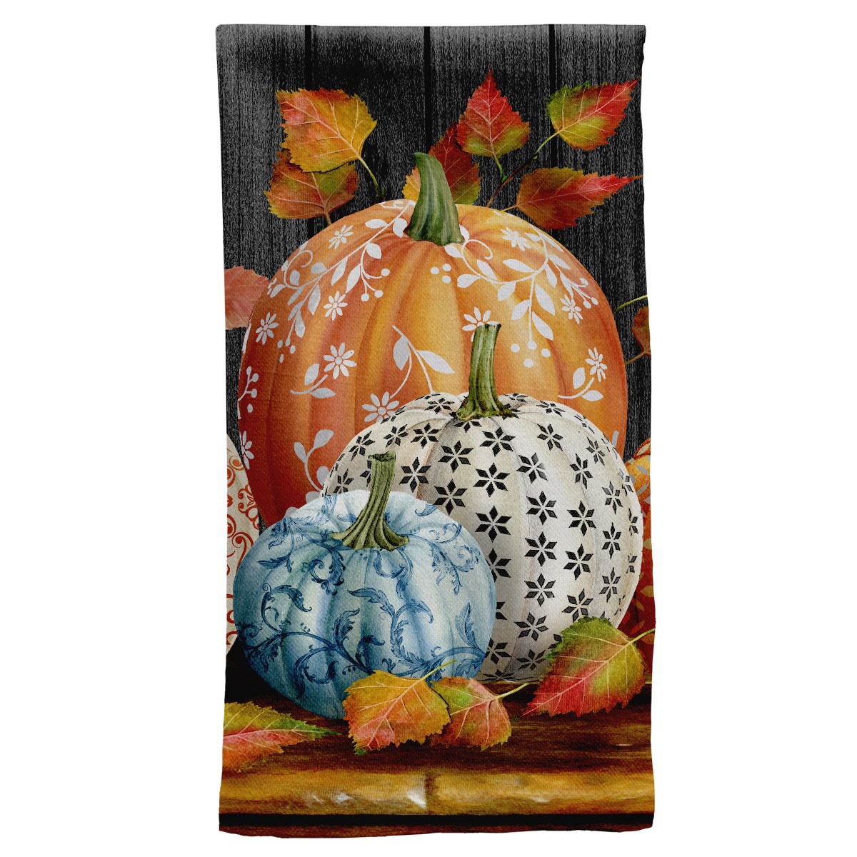 Briarwood Lane Fall Elegant Pumpkins Cotton Hand Towel 26x18