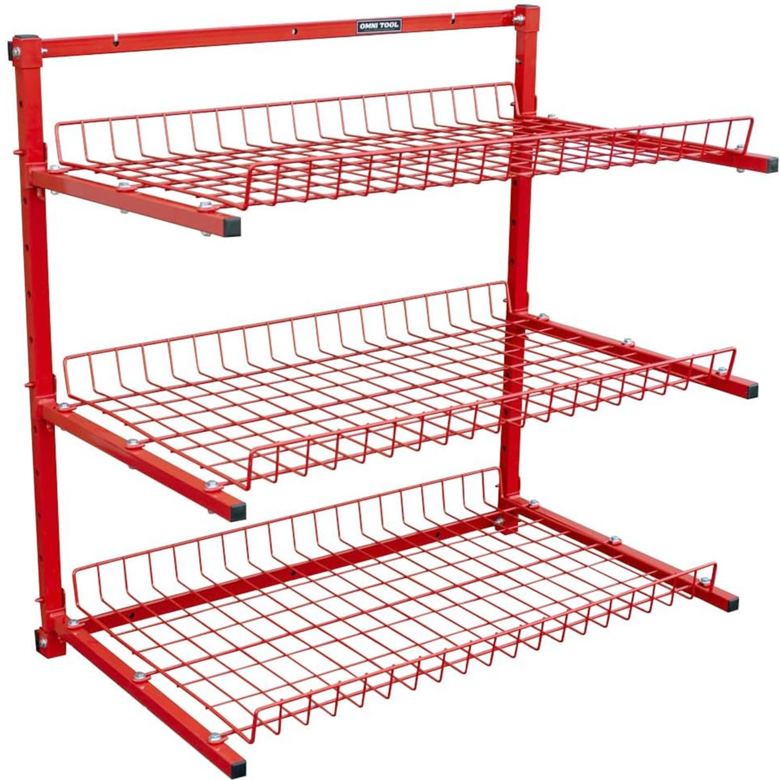 Omni Tool 3-Level Wall Mounted Garage Storage Rack, Heavy Duty, Adjustable