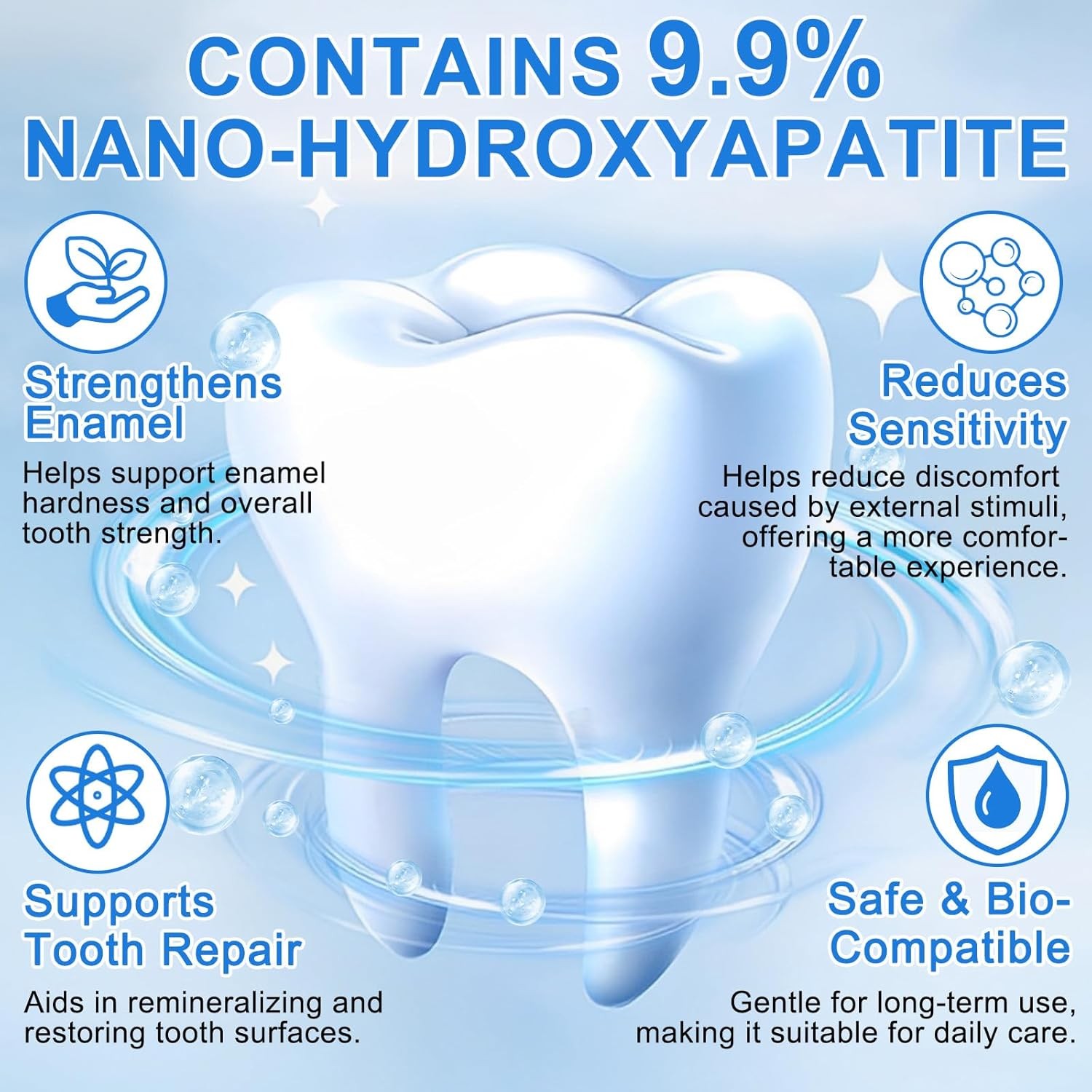 9.9% Hydroxyapatite Toothpaste, 4.23 Oz Nano Hydroxyapatite Toothpaste for Ename