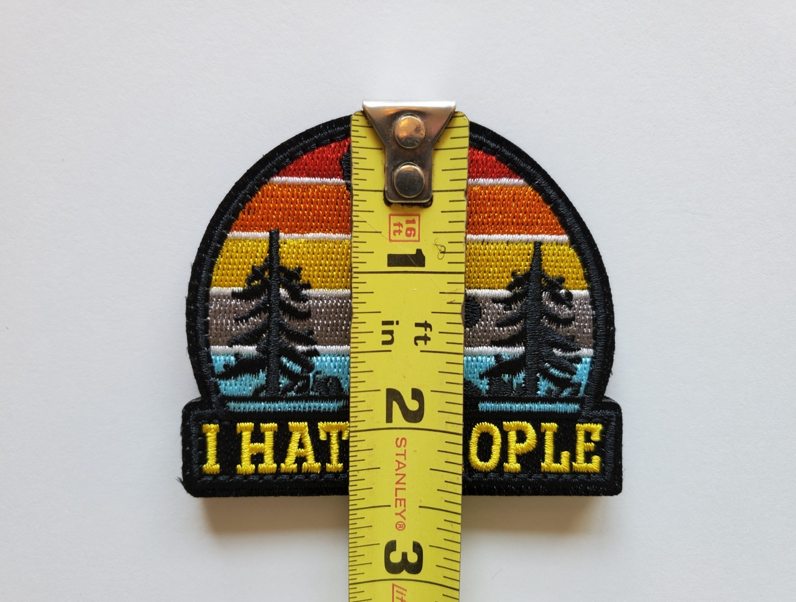 Bigfoot Sasquatch I Hate People Embroidered Morale patch Hook & Loop Backing NEW