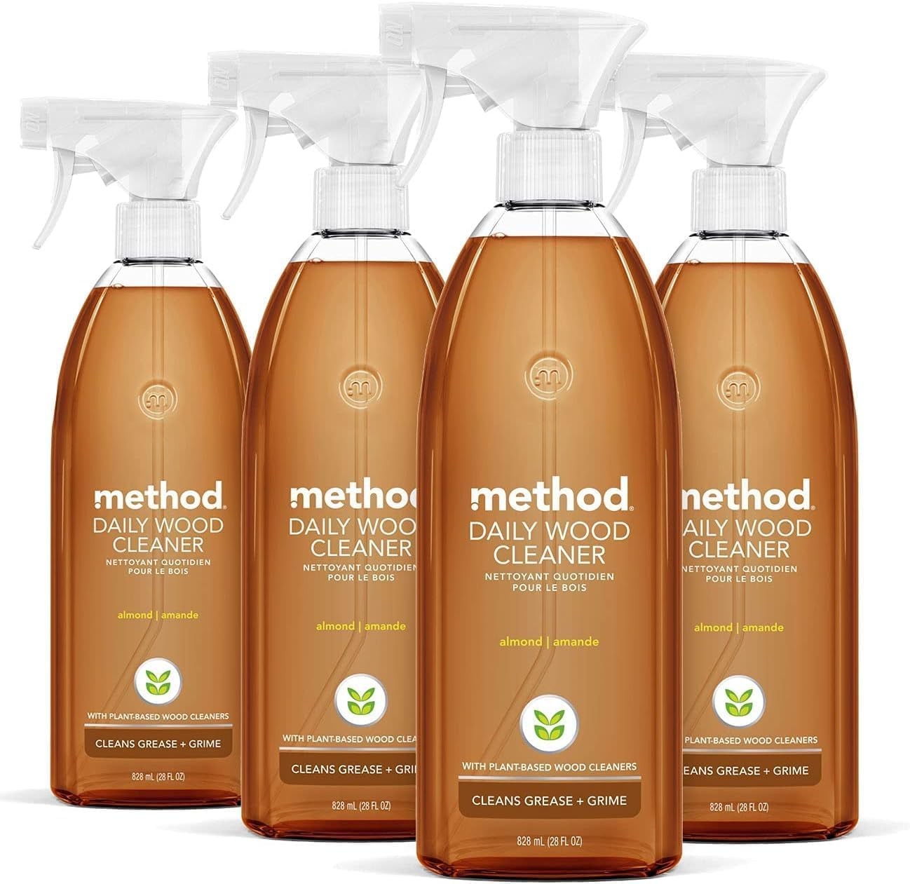 Cleaner Daily Hardwood Almond 28 Fl Oz Pack of 4 Method Cleans Shelves Tables