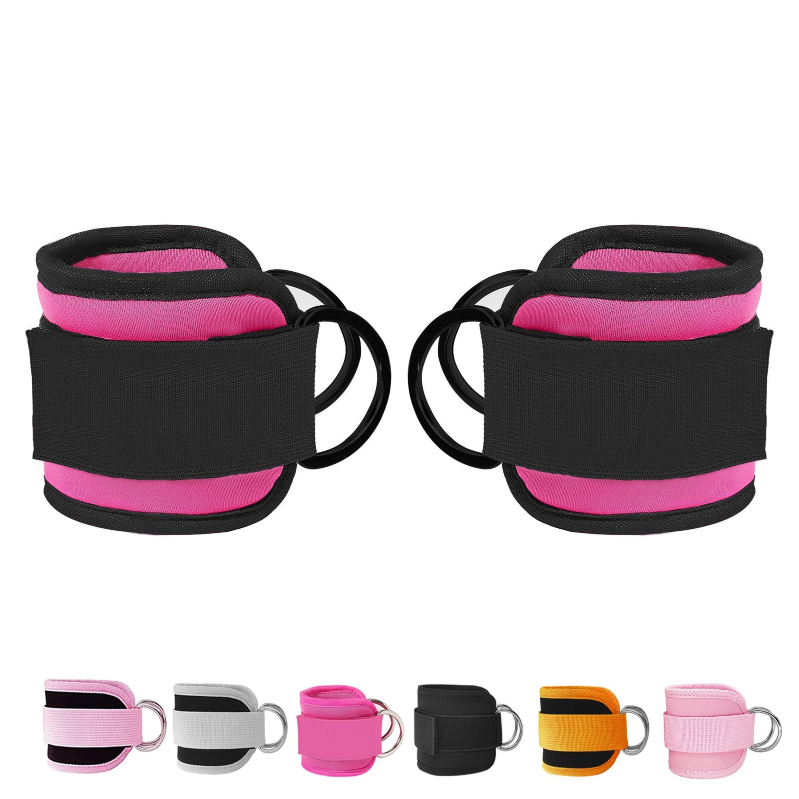 Ankle Strap for Cable Machine  Glute Kickback Accessory, Rose Color