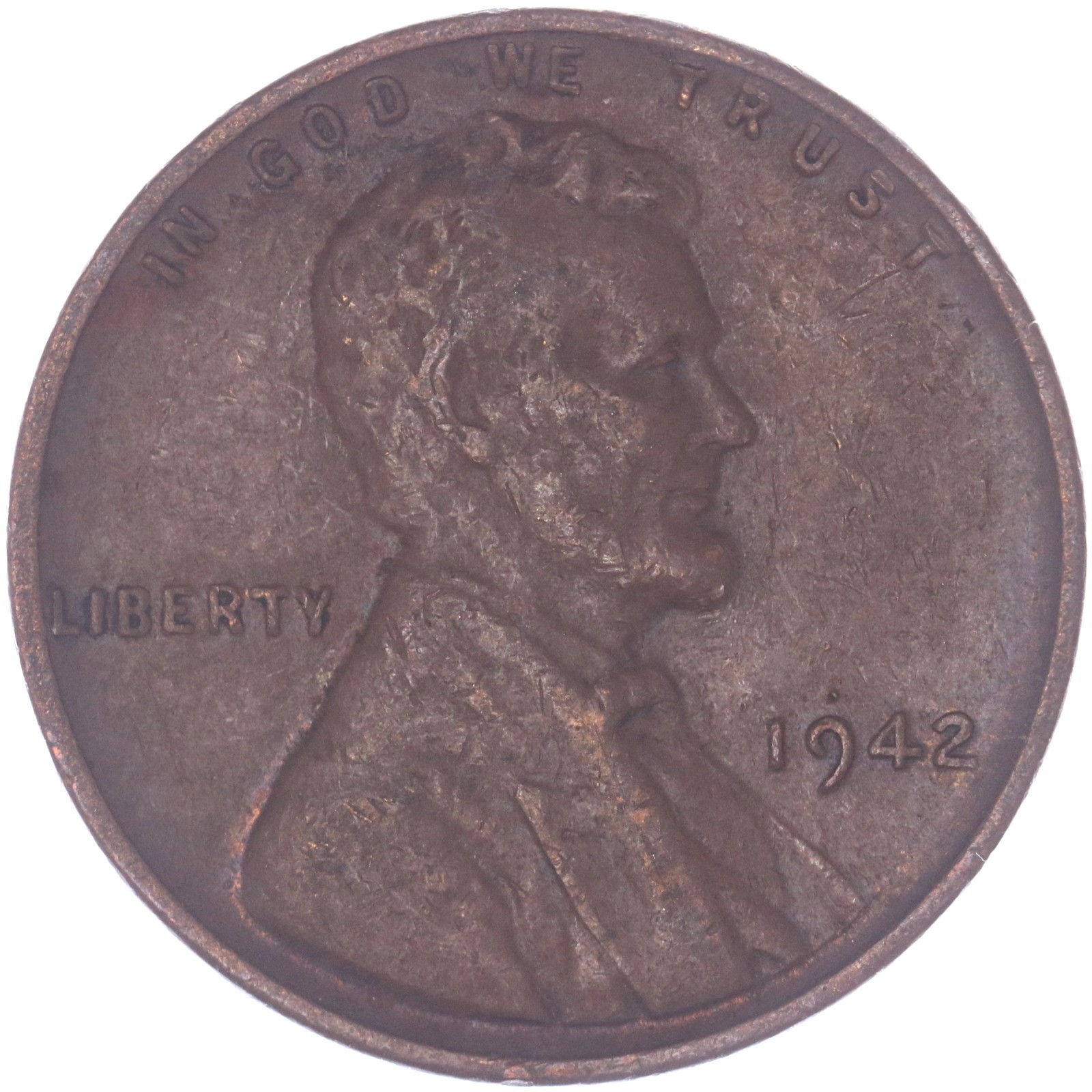 1942 (P) Lincoln Wheat Cent Extra Fine Penny XF