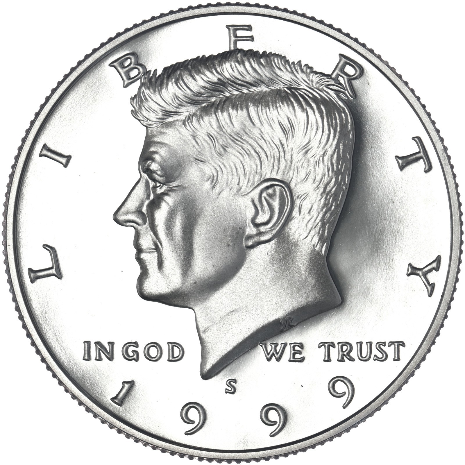 1999 S Kennedy Clad Half Dollar Uncirculated Proof Coin