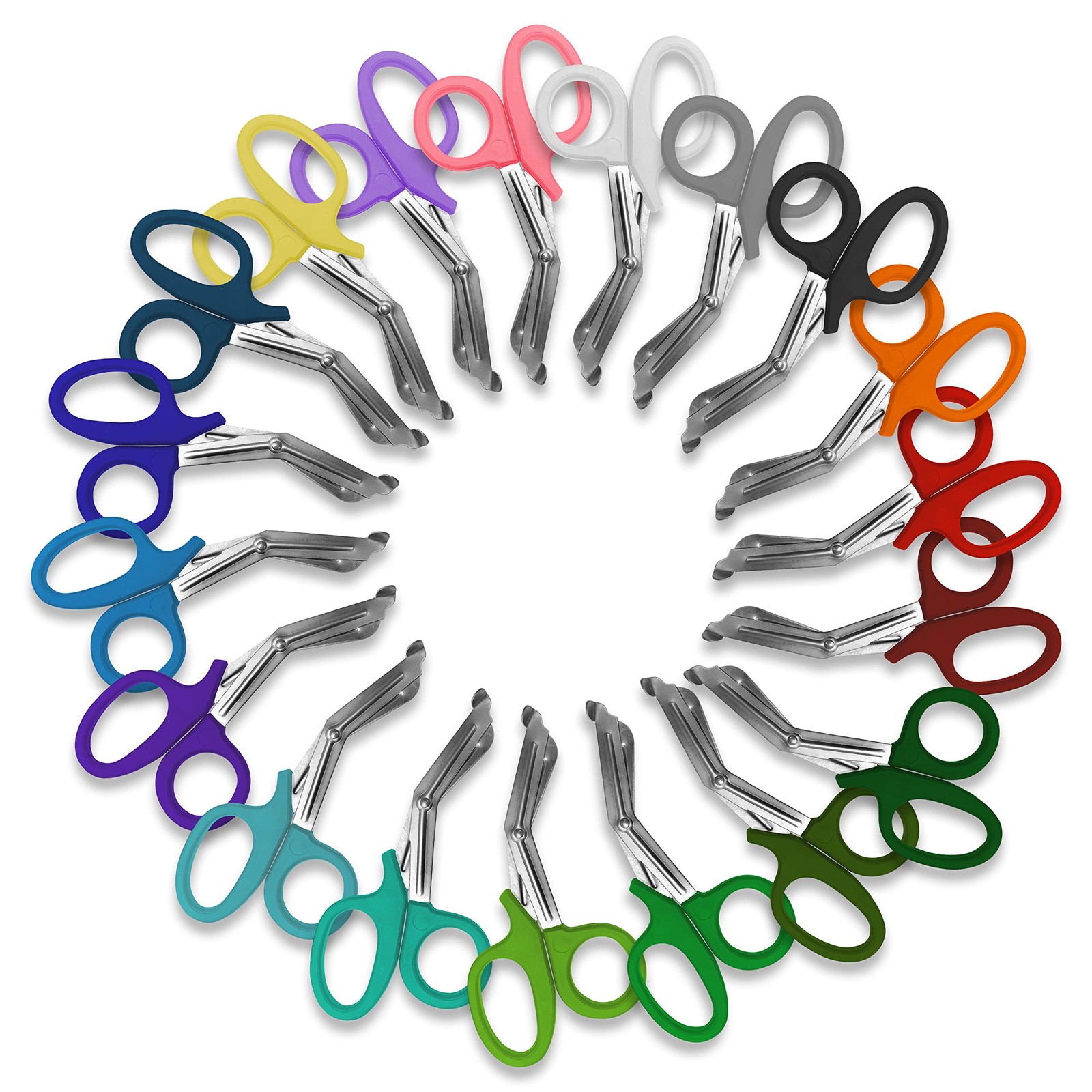 20 Pack Emt Trauma Shears Multicolor Stainless Steel Medical Scissors For Ems Nu