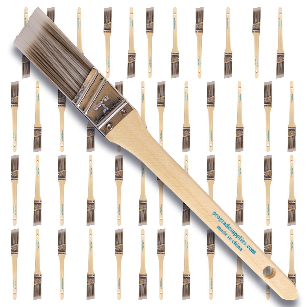 48PK 1"Angle House Wall,Trim Paint Brush Set Home Exterior or Interior Brushes