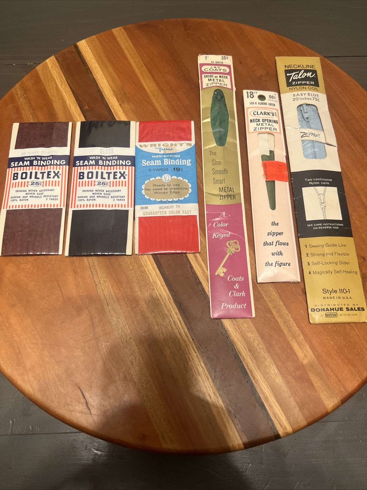 Vintage Seam Binding Sewing Accessories Zippers Made In USA