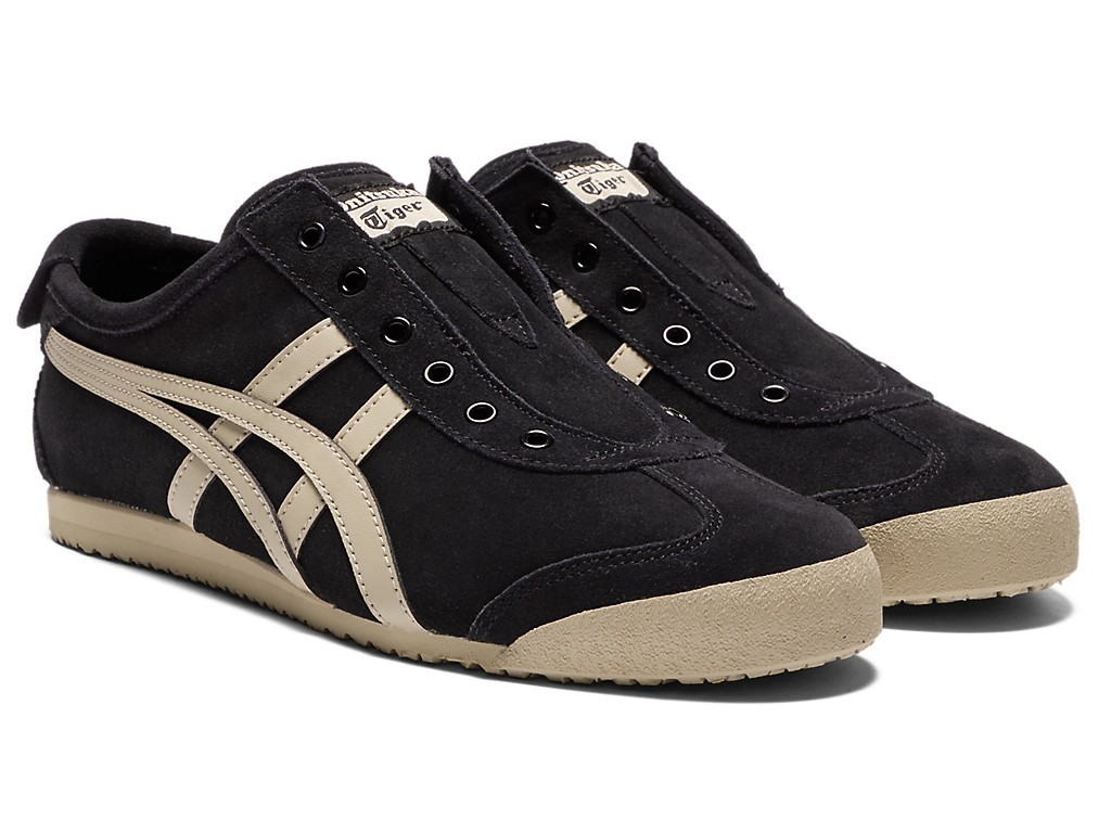 Onitsuka Tiger MEXICO 66 SLIP-ON 1183C157 001 BLACK PUTTY Unisex Men Women Shoes