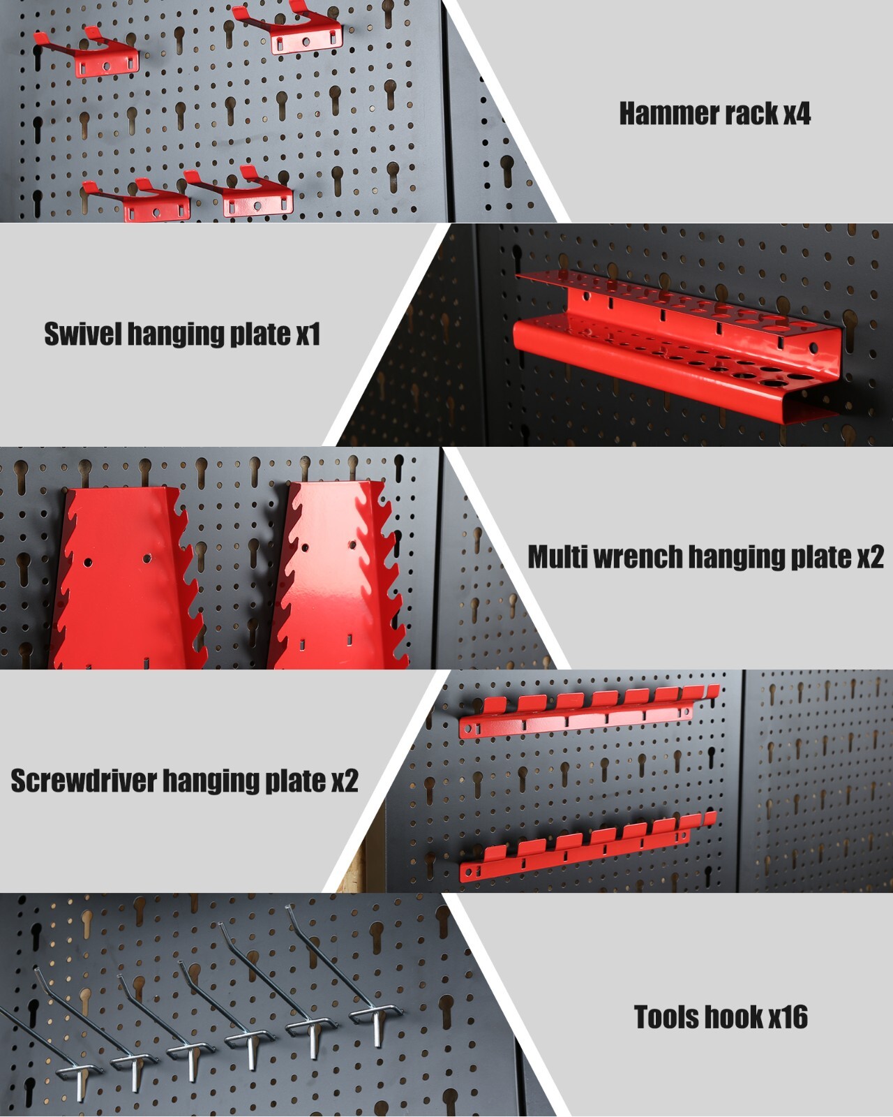 47.25 Inch Heavy Workbench with Pegboard,Hooks,and Drawers-Sturdy Garage Work