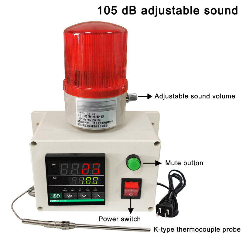 0‑400℃ 110-240V New Industrial Intelligent Over Temperature Alarm Sensor Machine