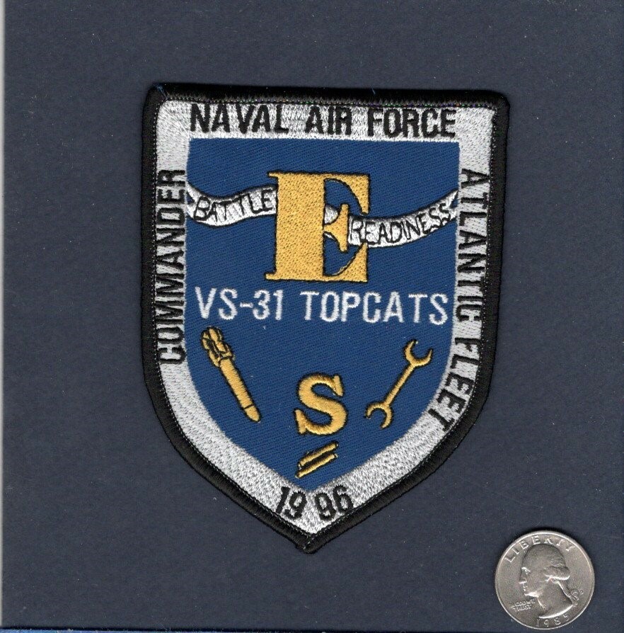 VS-31 TOPCATS BATTLE E 1996 US NAVY Lockheed S-3 S-3B VIKING Squadron Patch
