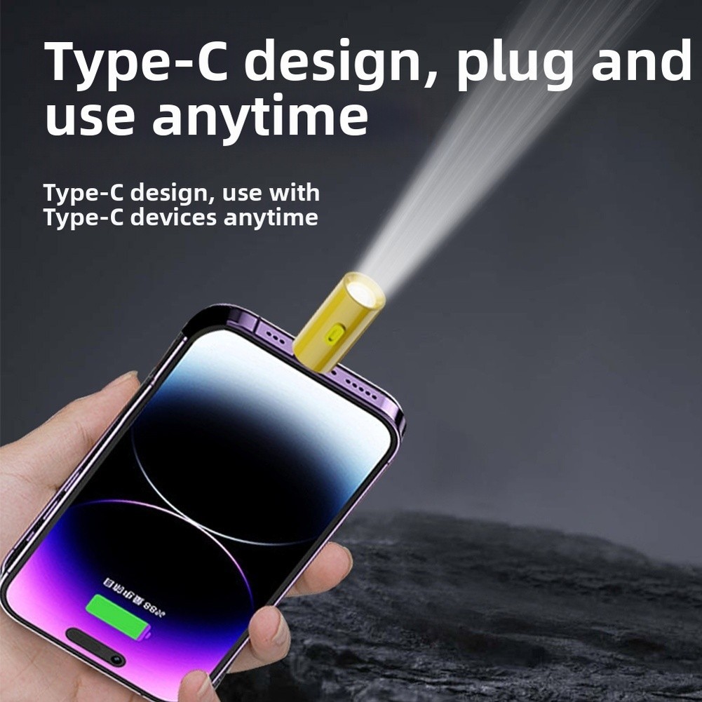 Type-C LED Light Type-C Powered 95% Conversion Rate Chip For Outdoor Activities
