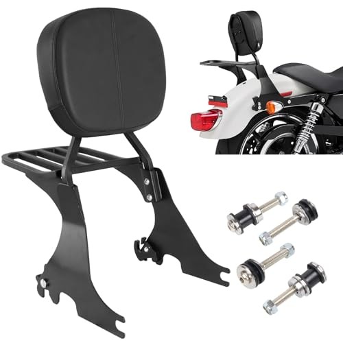 Motorcycle Passenger Low Backrest Sissy Bar with Docking Hardware Kit | Sissy