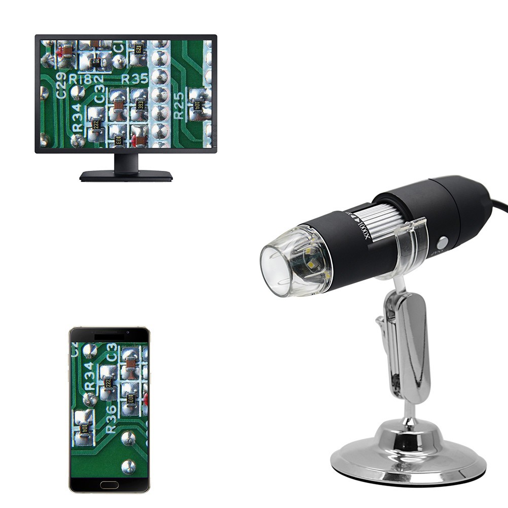 3 in Inspection Microscope Portable Stand Magnifier Mount Computer Screen