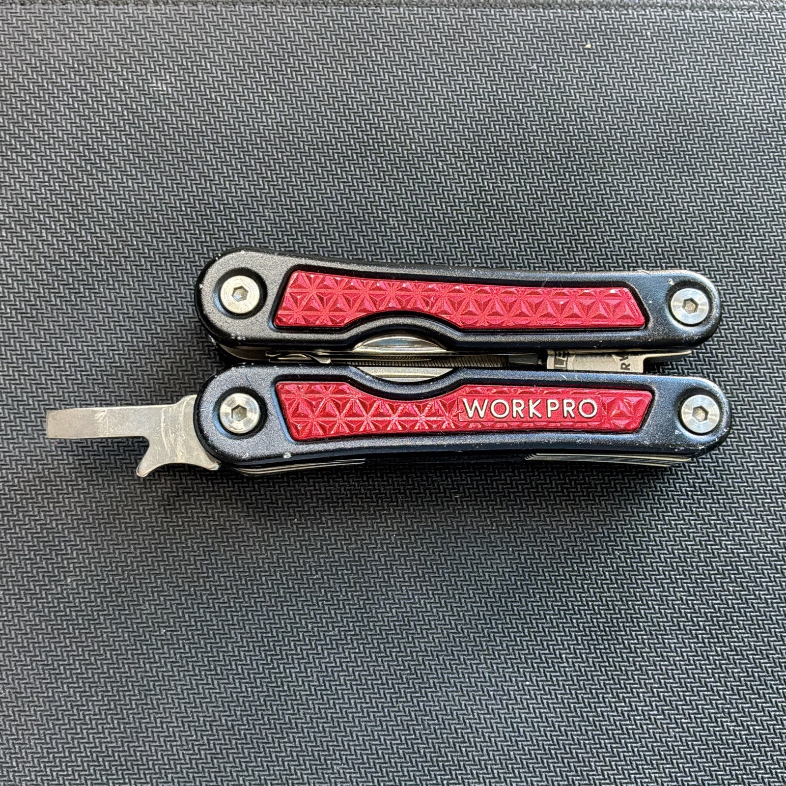 WORKPRO Multitool-11 in 1 with Pocket Clip and Sheath-EDC with Safety Lock