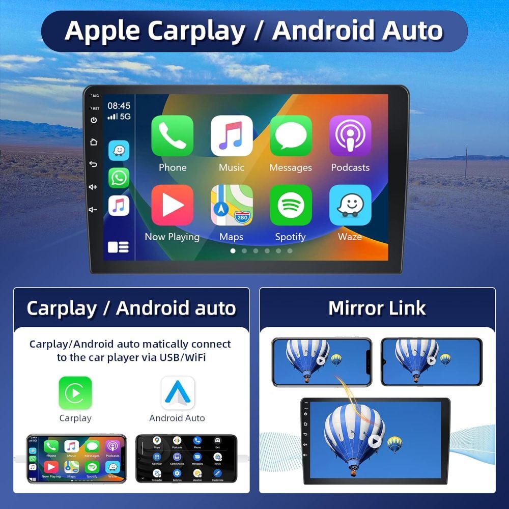For 2006-2010 Ford Explorer Apple Carplay Car Stereo Radio GPS Android 15 2+64GB