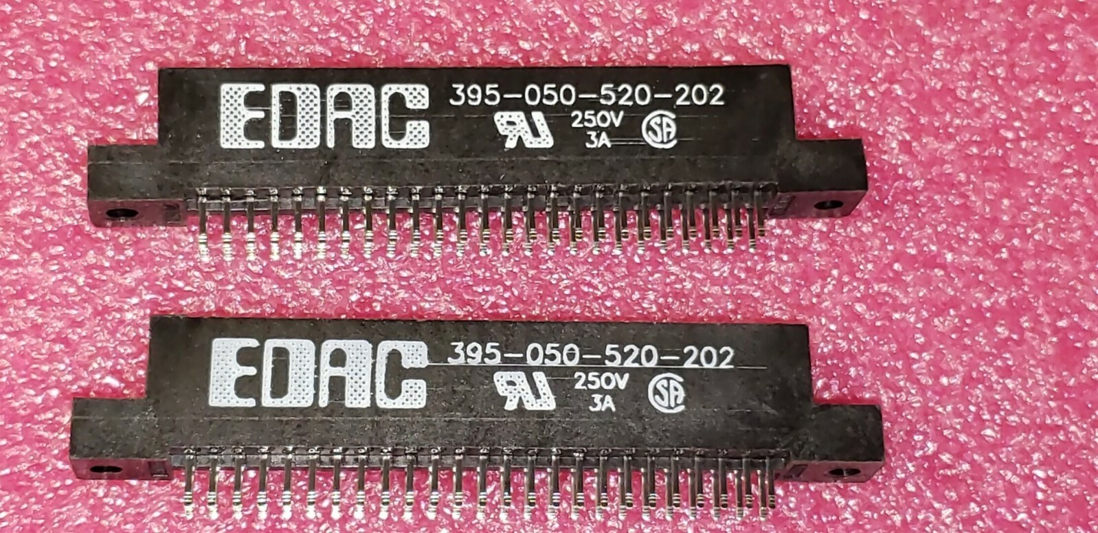 2 PCS EDAC 395-050-520-202 Conn Card Edge SKT 50 POS 2.54mm Solder ST Thru-Hole