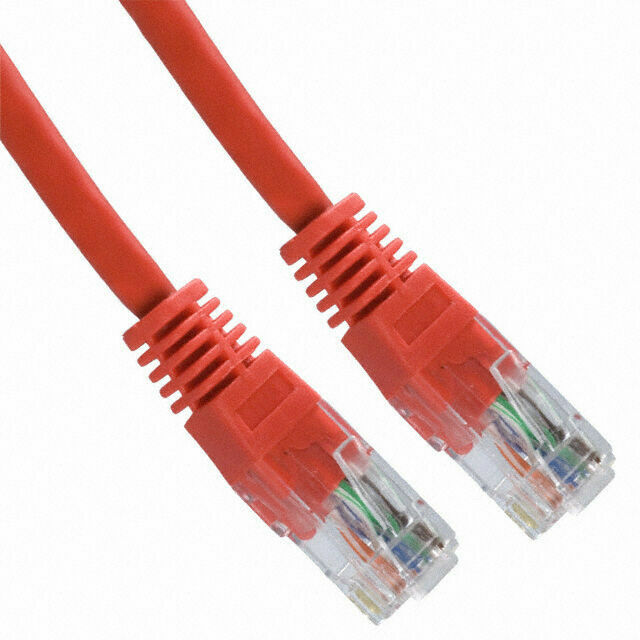 25 Pack Lot - 7ft CAT5e Ethernet Network LAN Router Patch Cable Cord Wire Red