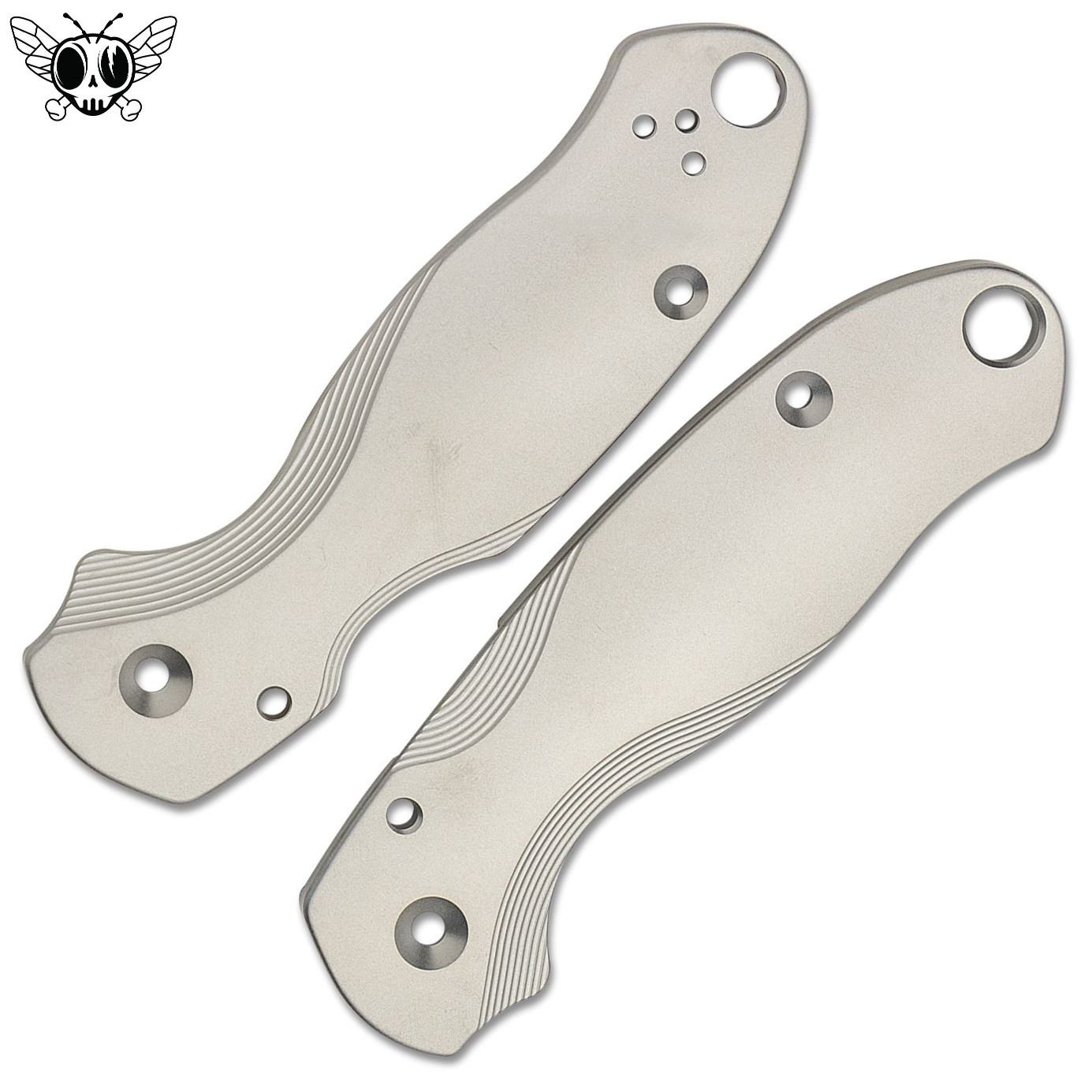 Flytanium Lotus Bead Blasted Titanium Scales for Spyderco Para 3 FLY-1016