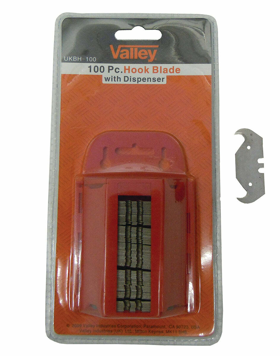 100pc Utility Knife Hook Blades with Dispenser
