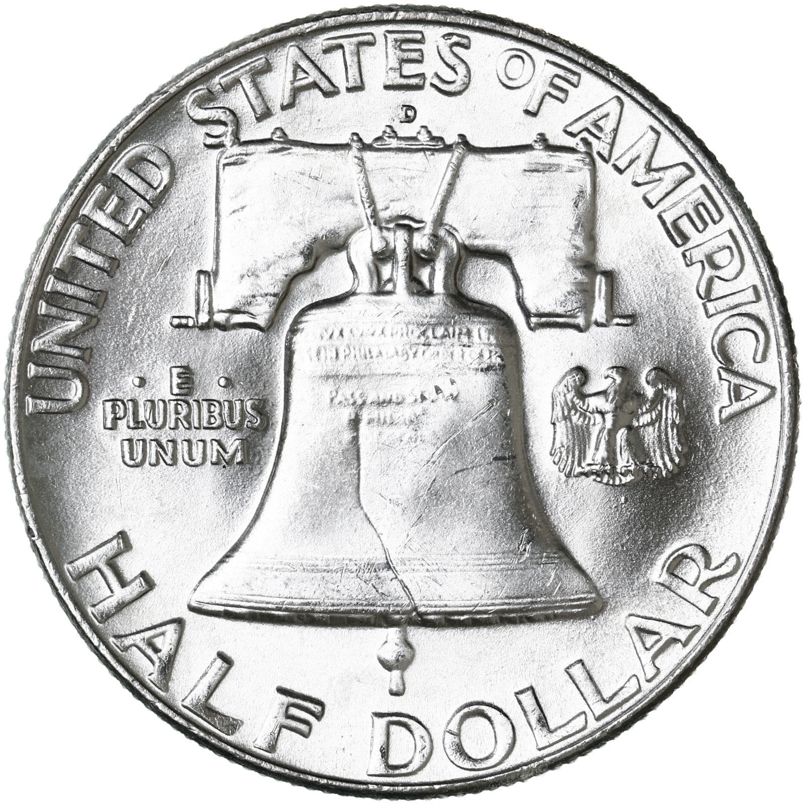1960 D Franklin Half Dollar 90% Silver BU