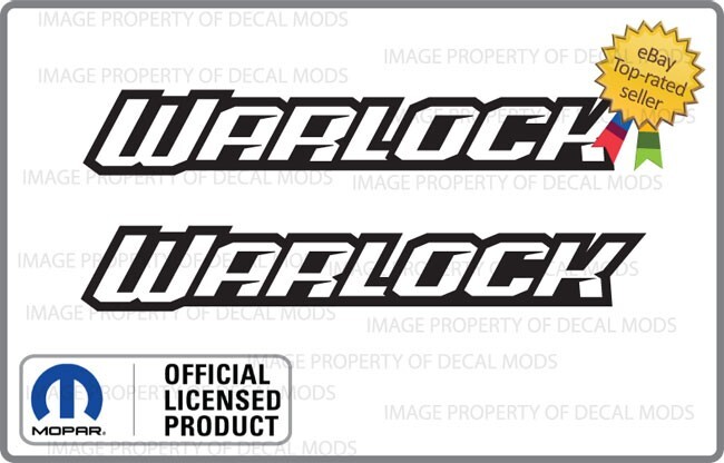 Set of 2: Dodge RAM truck WARLOCK side decals stickers Matte Black SD3W0
