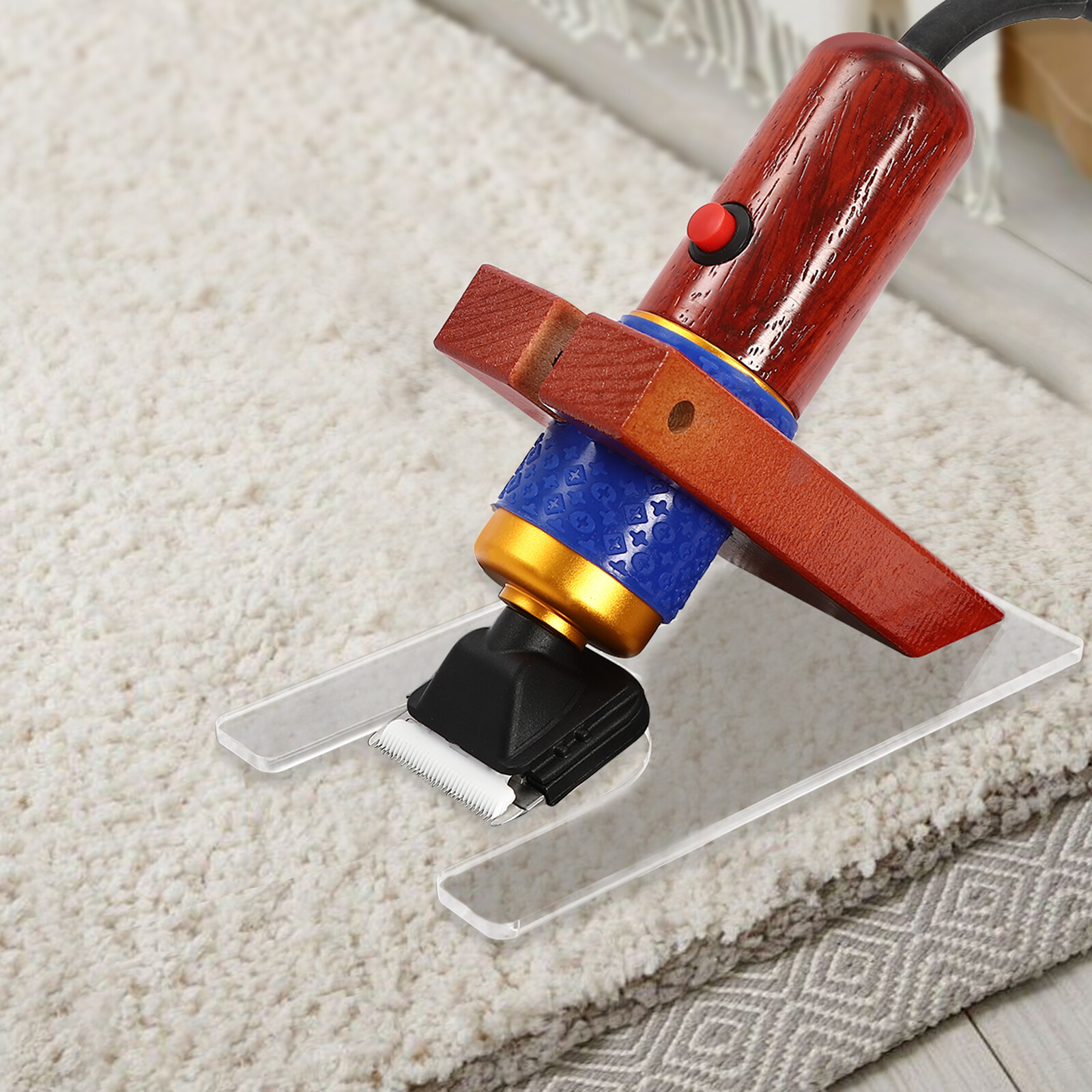 Carpet Trimmer With Shearing Guide Carpet Shears Low Noise Vibration Rug Trimmer