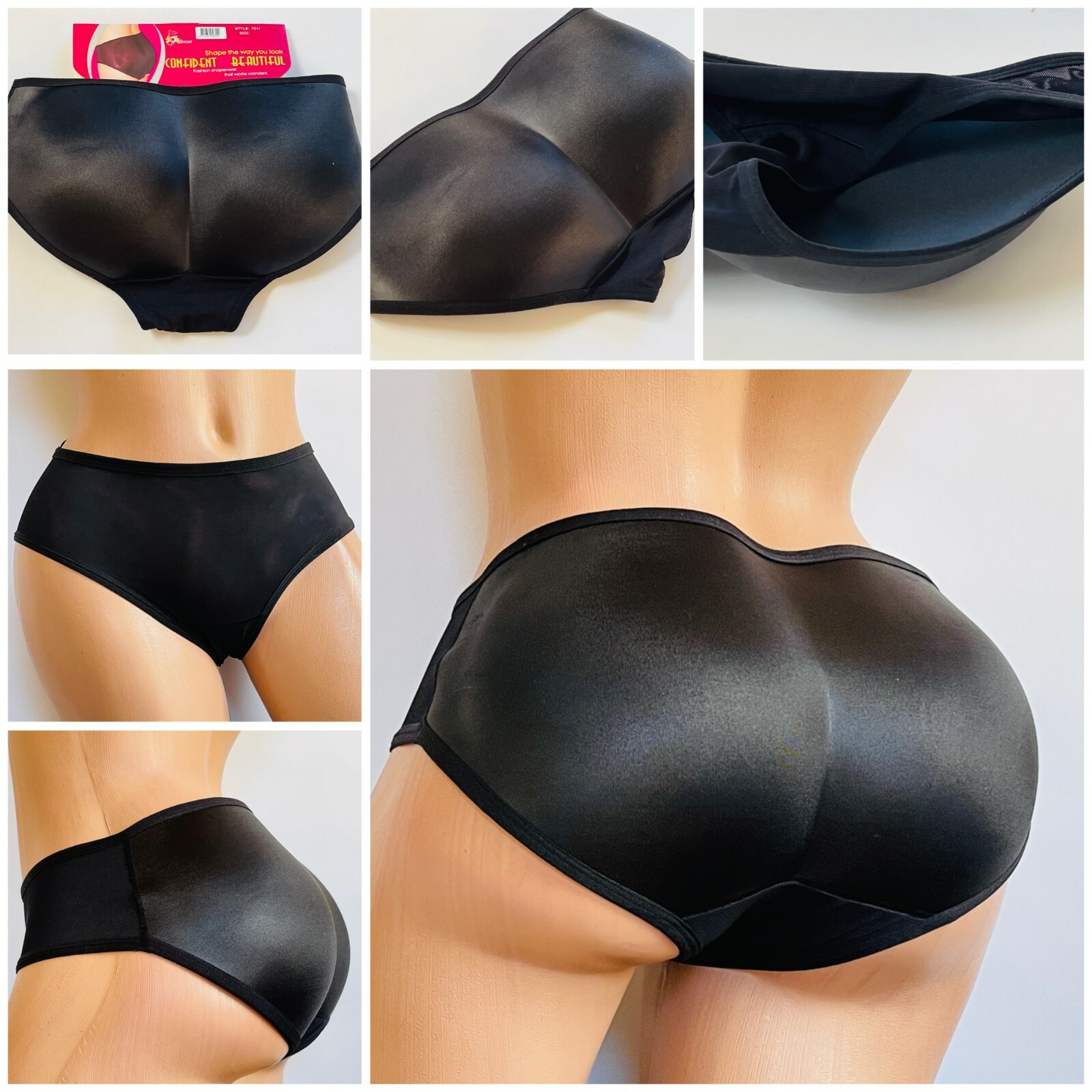 Sexy Padded Molded Butt Enhancer Shapers Briefs Panty Fake Ass Pop Booster S-2XL