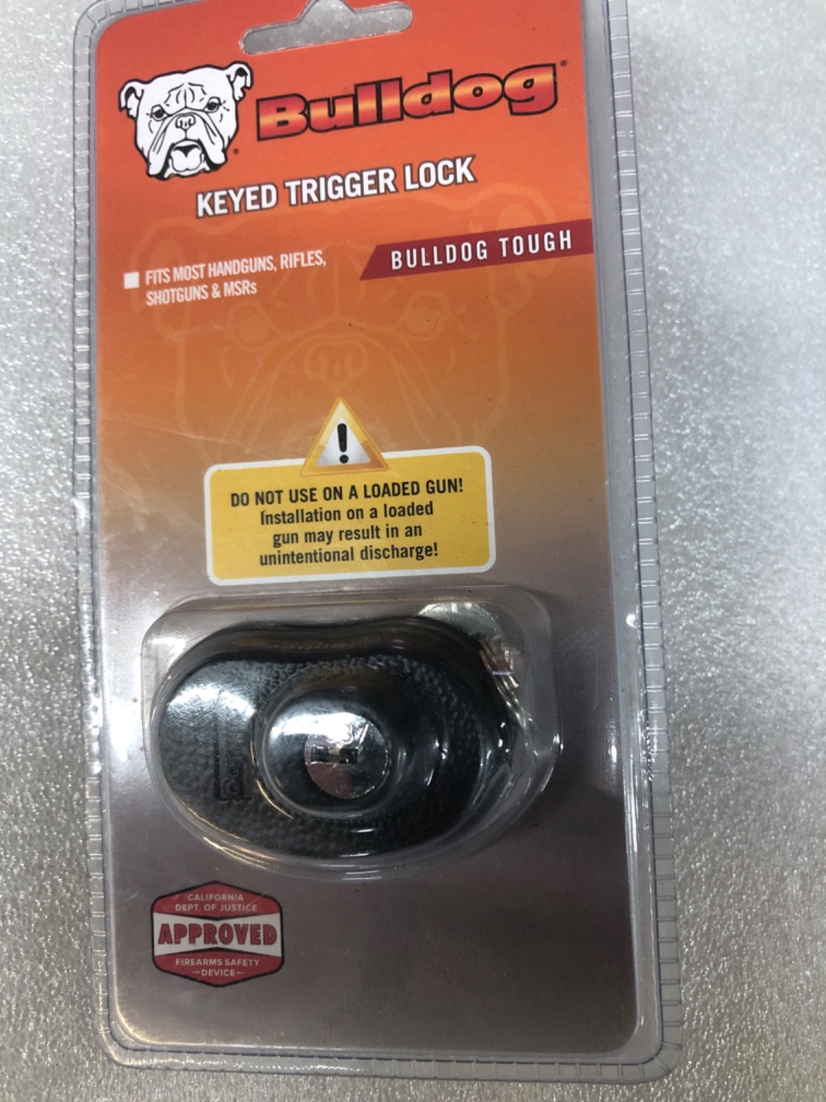 Bulldog Keyed Trigger Lock Wth Matching Key Fits Most Handguns, Rifles - BD8002