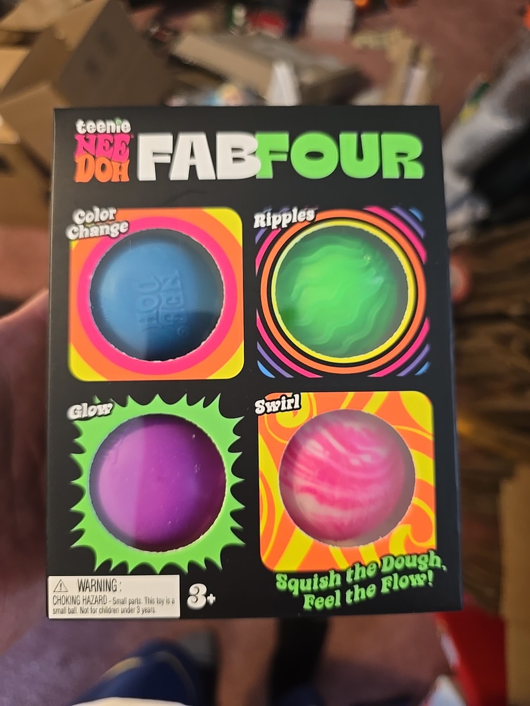 *NEW* Nee Doh Teenie Fab Four Needoh 4 Pack 🔥 RARE Find Colors Vary