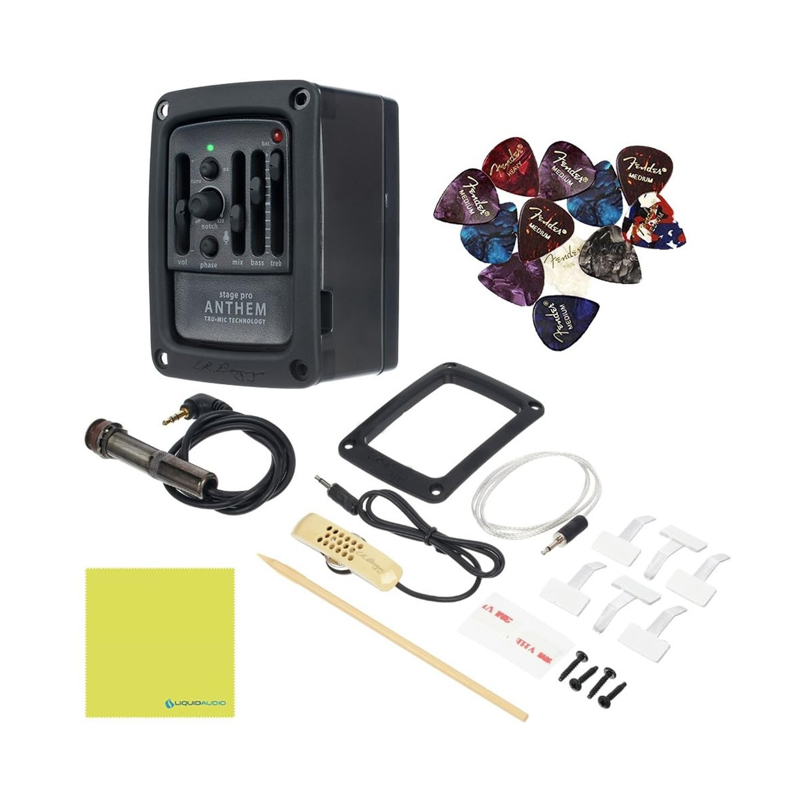 LR Baggs StagePro Anthem Acoustic Guitar Pickup and Microphone System Bundle ...