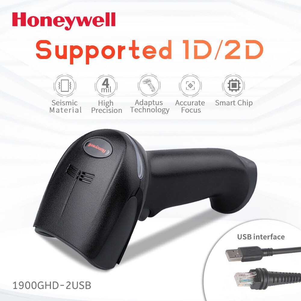 Honeywell Xenon 1900GHD-2USB High-Density Handheld 2D USB Barcode Scanner +Cable