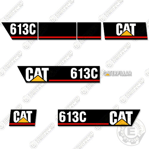 Fits Caterpillar 613-C Decal Kit Scraper Equipment Decals (613C) 613 C