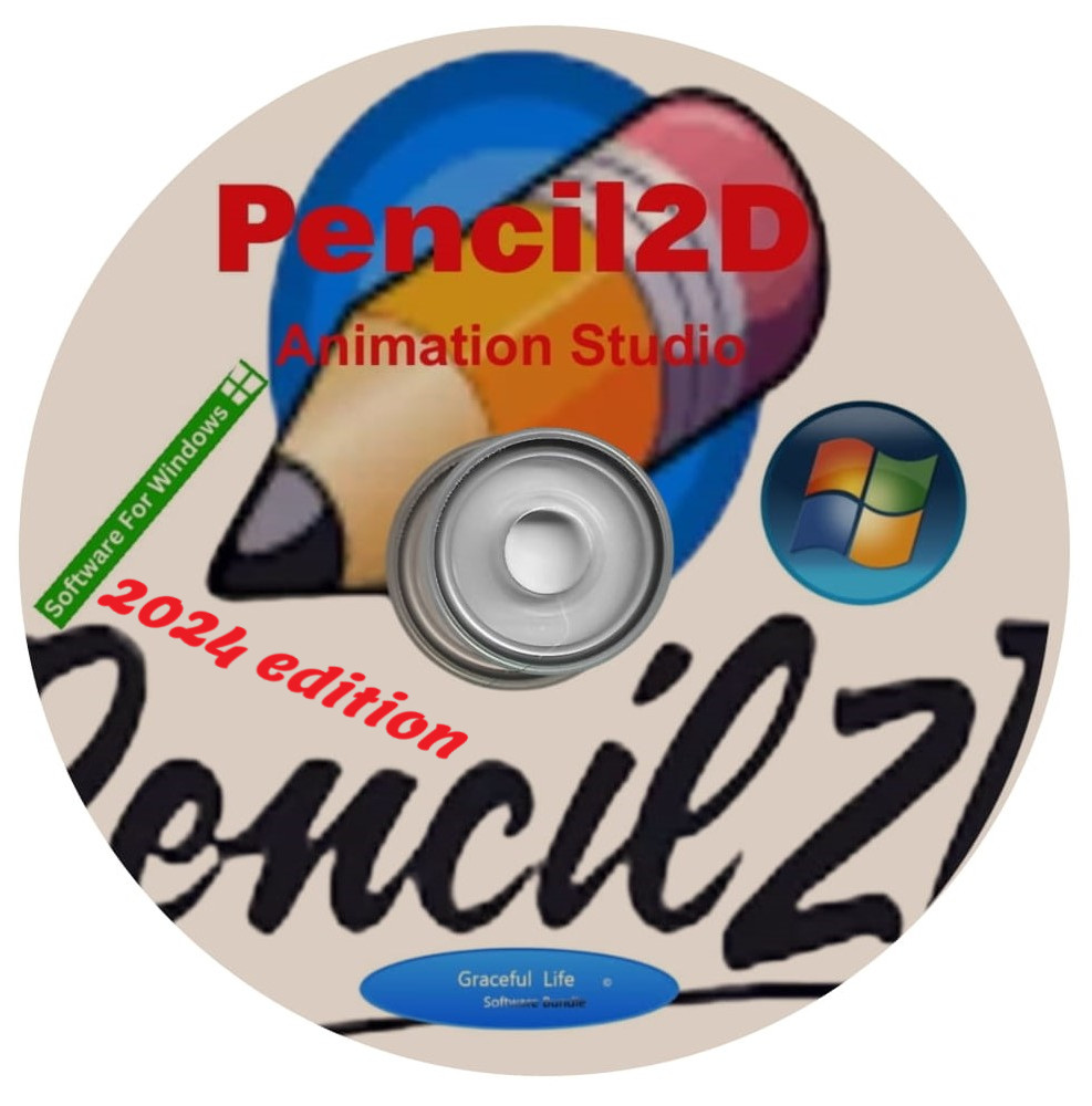 Pencil 2D Animation Studio Software Raster & Vector Workflow Graphics WINDOWS cd
