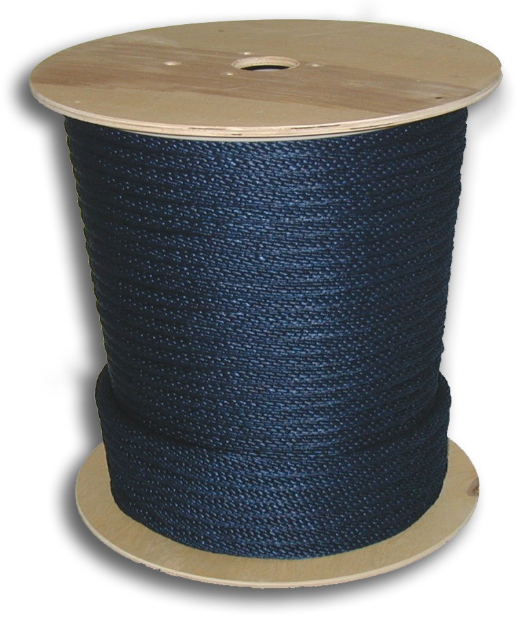 ANCHOR ROPE DOCK LINE 1/2" X 50' BRAIDED 100% NYLON NAVY BLUE MADE IN USA