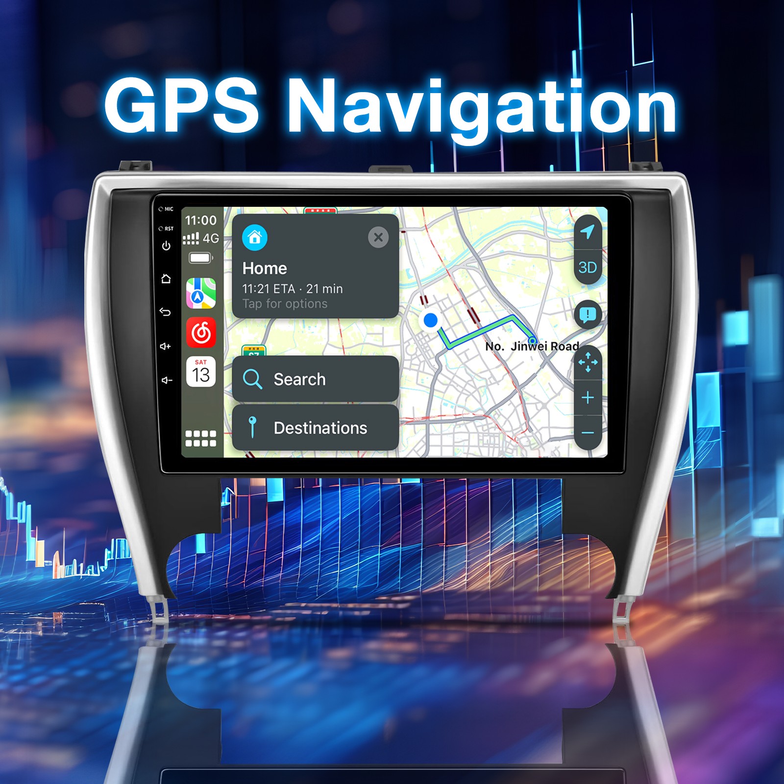 For 2015 2016 2017 Toyota Camry Radio GPS Stereo Car CarPlay&Android Auto 2+32G