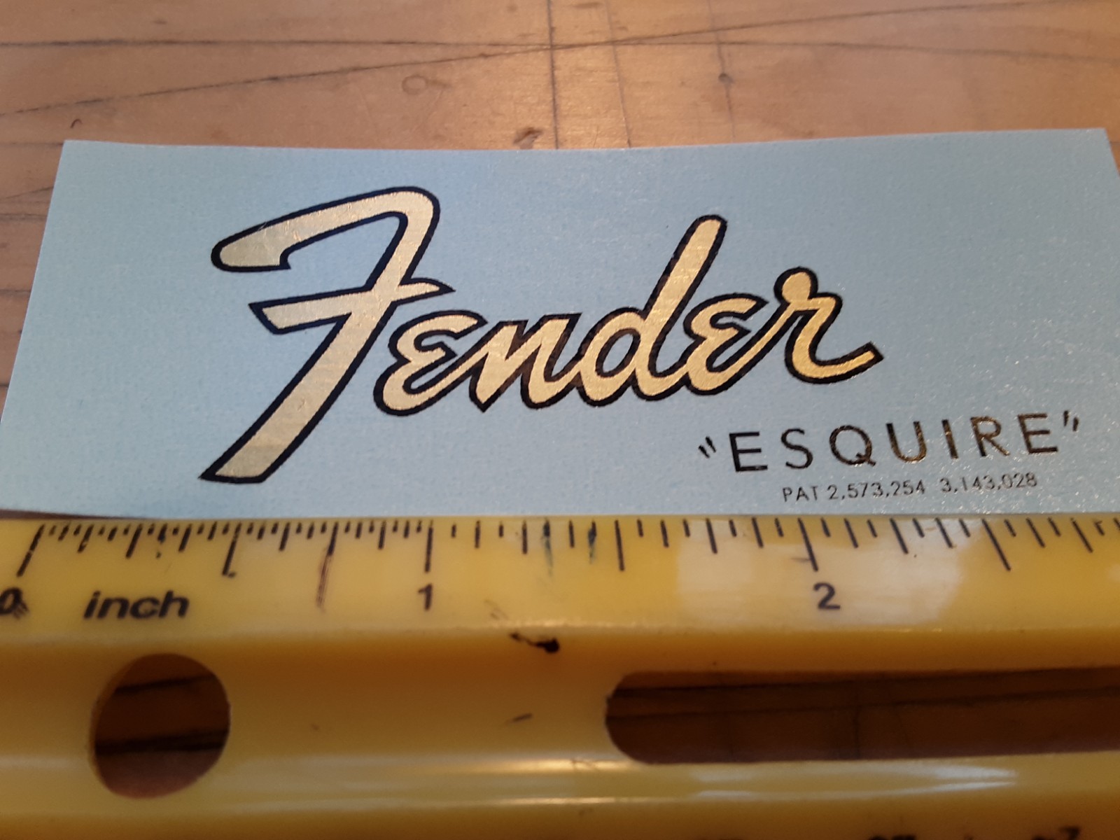 Fender Esquire Waterslide Decal, Metallic ink, Premium decal Reproduction