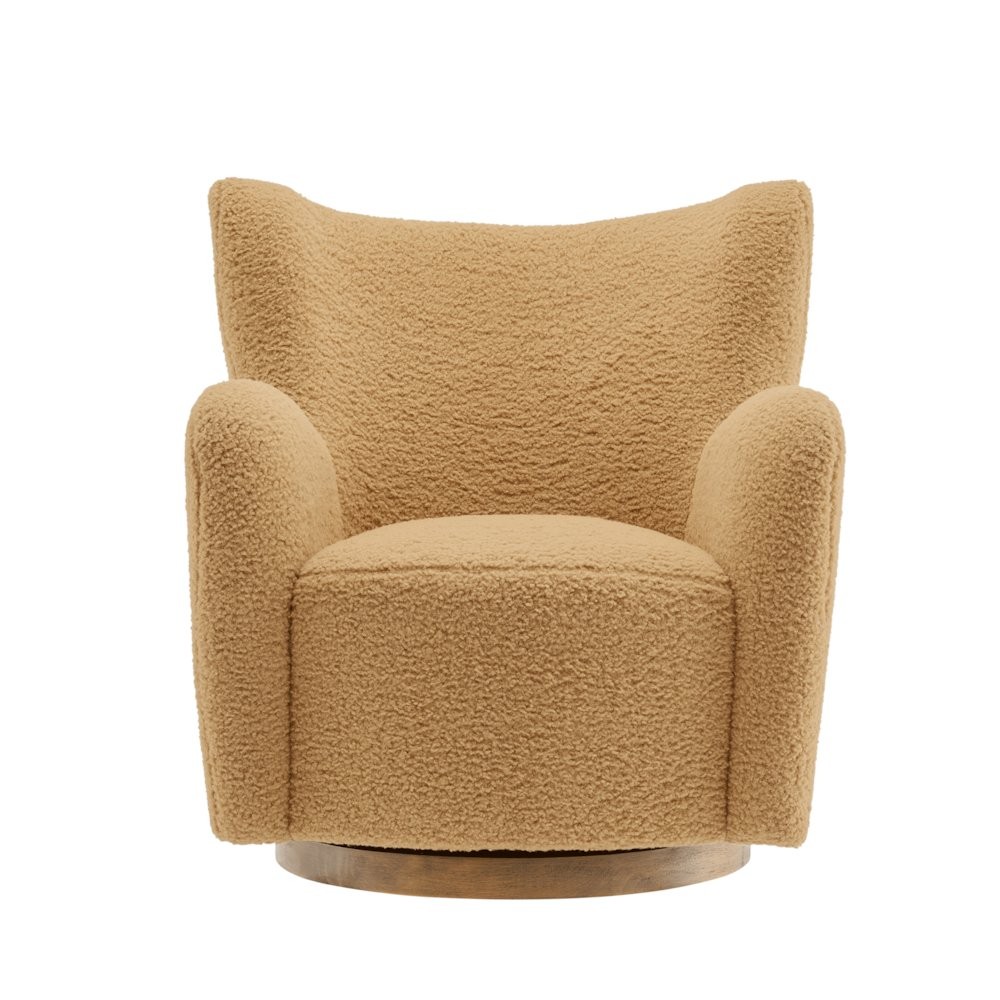 Montrose Wingback Sherpa Swivel Accent Chair