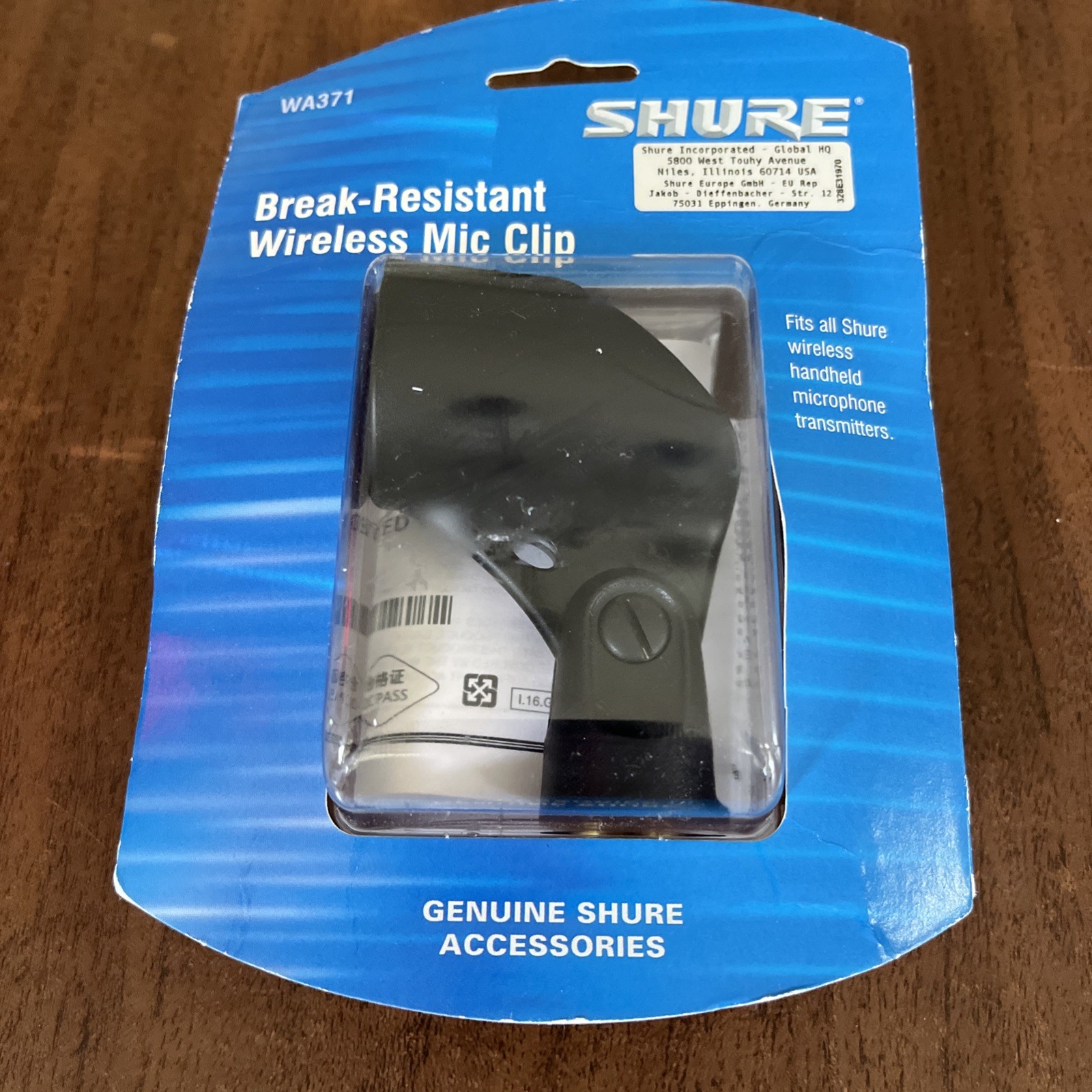 Shure WA371 (Mic Clip for Shure Handheld Wireless Transmitter TX) Brand New
