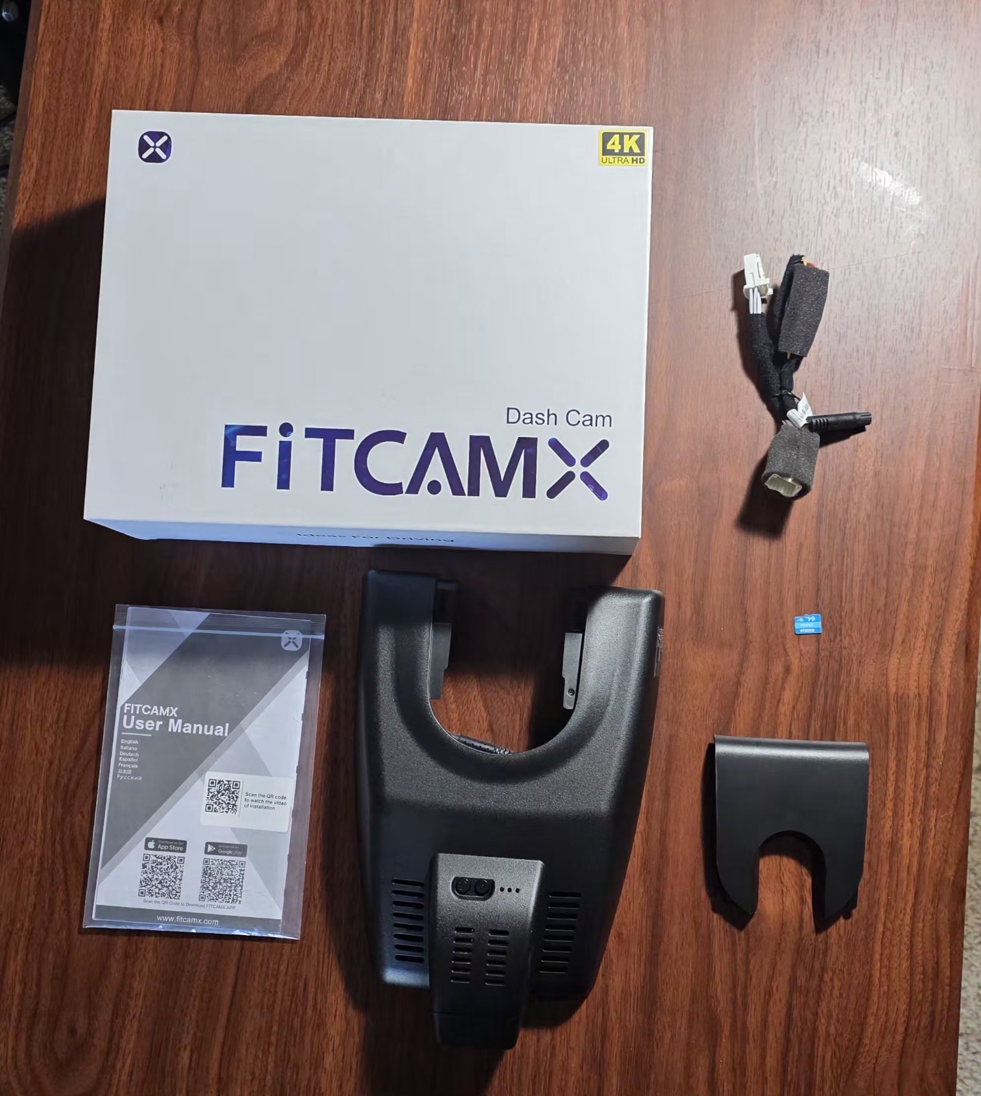 Fitcamx 4K Dash Cam  for Toyota RAV4 2022 - 2025  OEM Factory Style, WiFi, 64GB