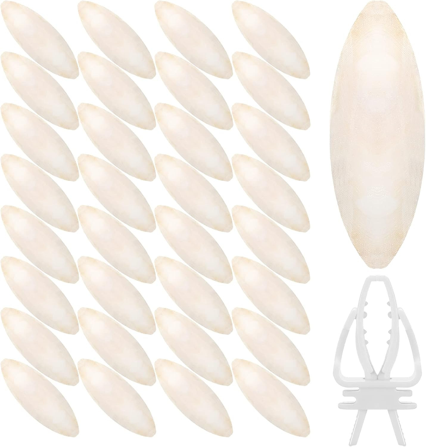 40 Pcs Cuddle Bone Cuttlefish Bone 3.0" to 3.5" Cuttlebone for Birds