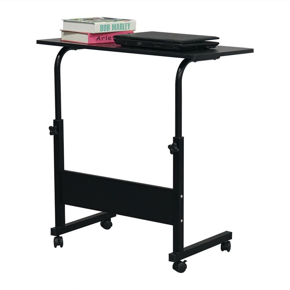 Office Laptop Desk Rolling Adjustable Portable Table Computer Mobile Stand New