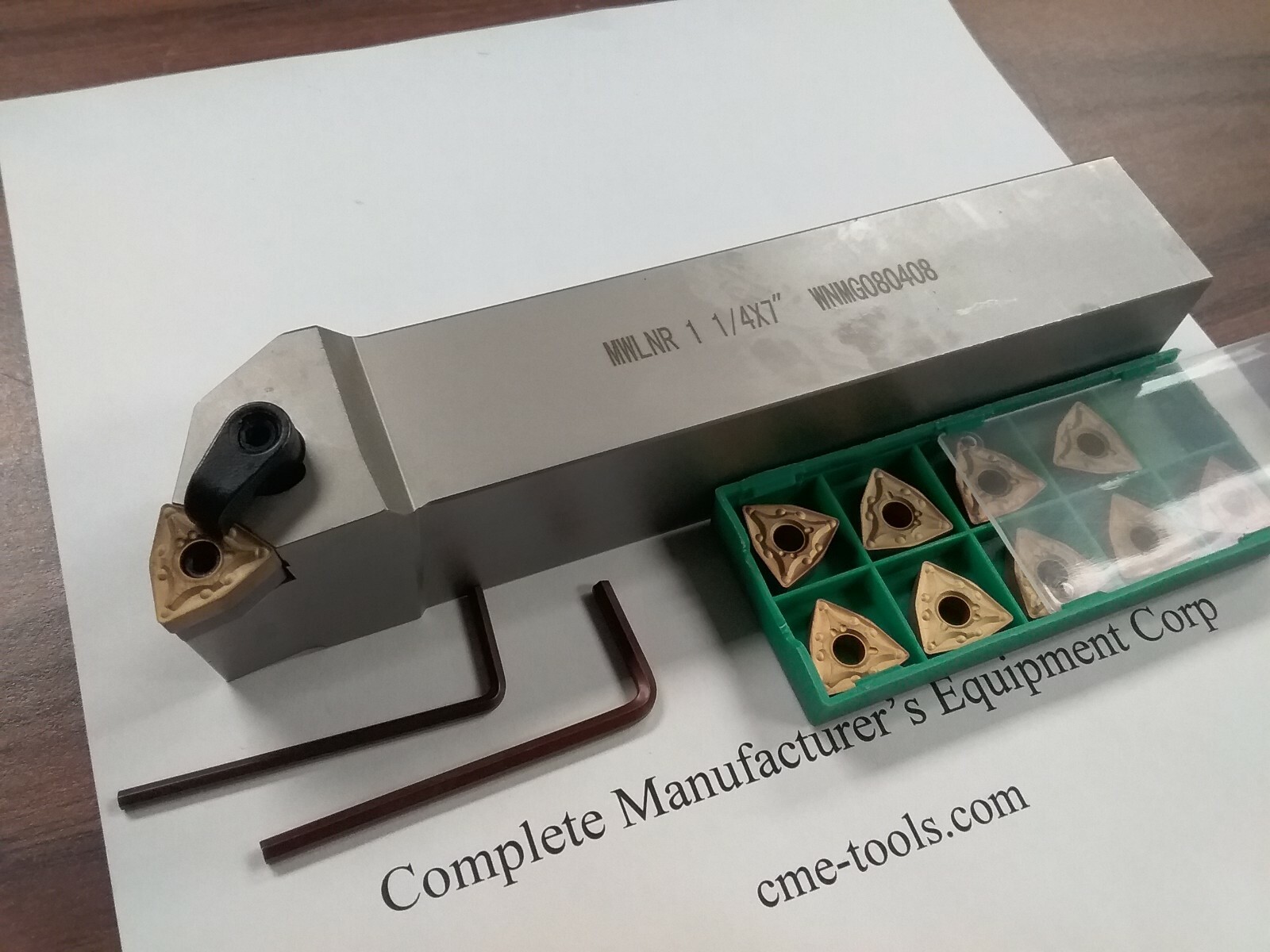 MWLNR 1-1/4" x 7" Index Turning Tool,  w. Extra 10pcs WNMG432 Inserts #MWLNR-114
